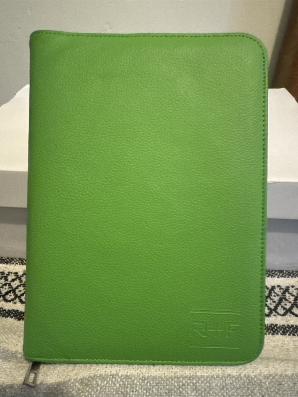 Rodan + Fields Green Leather Planner Organizer Used